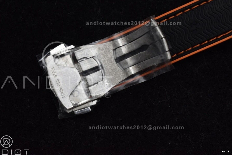 43.5mm 1:1 A8900 V2 Ocean on Super Bezel Edition Nylon Orange Strap Black SS Planet VSF Best Clone Black Dial 1223